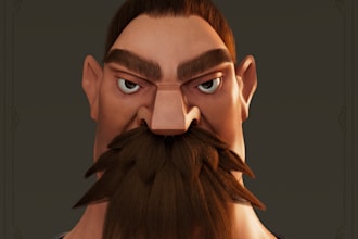 do a 3d character model