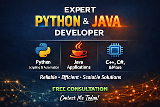 do python, java, c, cpp  coding development and assessments , projects and fyp
