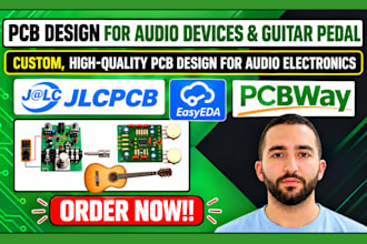 design professional pcb layout for audio electronics and guitar pedals