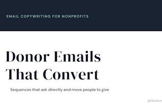 write donor and nonprofit email sequences that convert