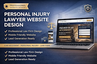 design a professional personal injury lawyer or car accident website