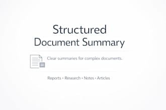 summarize messy documents into a clear structured summary