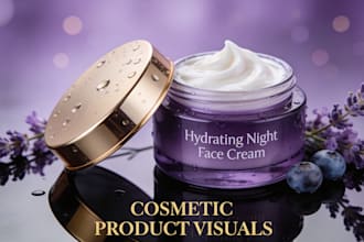 create luxury skincare product advertising images