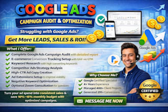 setup and optimize all google ads ppc campaign as a SEM specialist