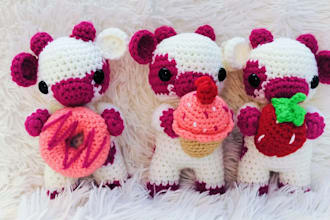 crochet cows in the color of your choosing