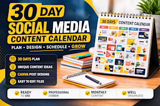 create a monthly social media content plan