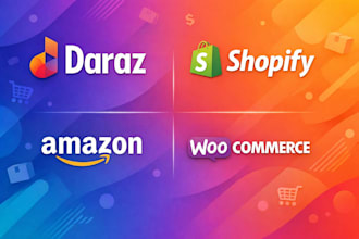professionally upload products on daraz, shopify and amazon