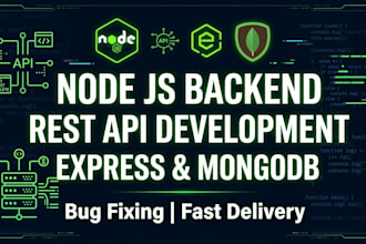 build node js rest api backend with express and mongodb, sql