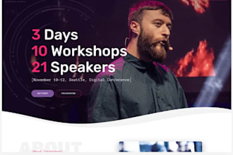 do business events conference website development