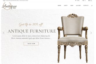 do antique store website design