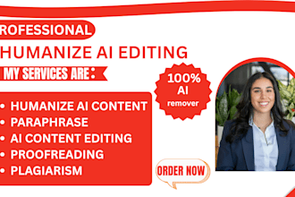 humanize ai content, edit and proofread ai generated text