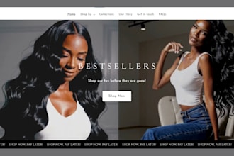 design hair extension website hair extension shopify store human hair wig store