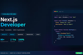 build a fast scalable and SEO optimized nextjs web application