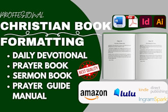 design, format christian ebook, daily devotion, sermon book, prayer guide, hymn