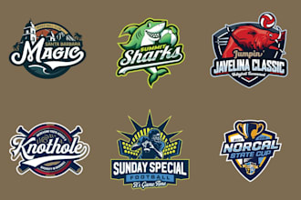 create football, baseball, basketball and other sports logo design