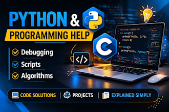 do programming tasks in python, c