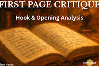 critique the first page of your novel and improve your opening