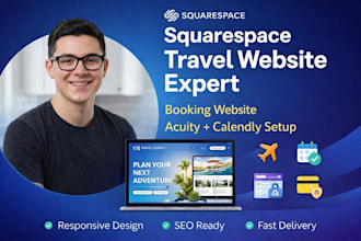 design a squarespace travel and appointment booking website