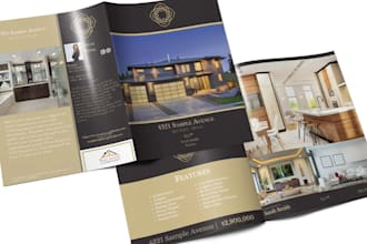 do custom high quality a4 brochure for your real estate property company profile