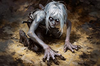 draw horror or fantasy monster or creature for you