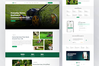 create lawn care service booking app, handyman app with admin panel