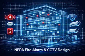 design nfpa fire alarm, cctv and low voltage elv systems for building projects
