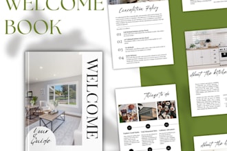 design a luxury  airbnb welcome book for your vacation rental