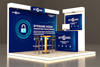 design 3d trade show booth, exhibition stand, booth design