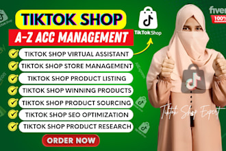 fix tiktok shop, setup tiktok shop, tiktok virtual assistant, a z store manager