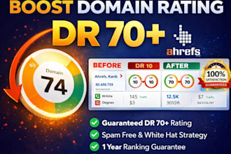 increase ahrefs dr70 da powerful high ranking seo backlinks link building moz tf
