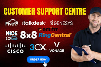 setup five9 talkdesk nice cxone 8x8 genesys cisco ringcentral emitrr 3cx vonage