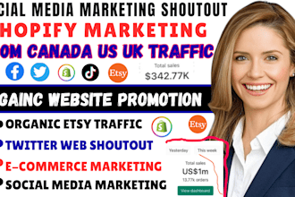 shootout promote website link to 200m us uk canada fbig shopify tiktok shop etsy