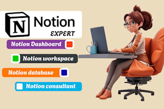 do custom notion template, notion dashboard and notion consultation