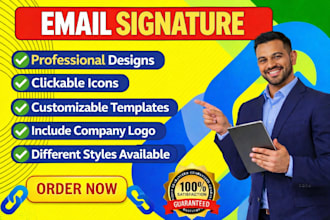 professional customize email signatures with clickable icons