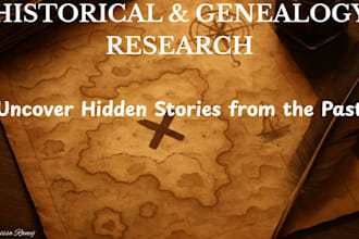 research historical records, genealogy, or forgotten history