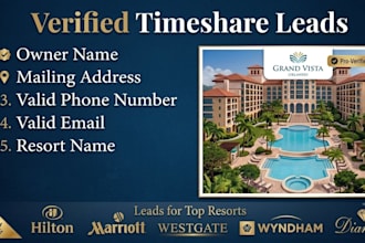 provide premium timeshare owner leads with skip tracing