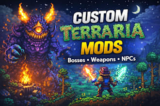 create custom terraria mods, bosses, items, and gameplay systems
