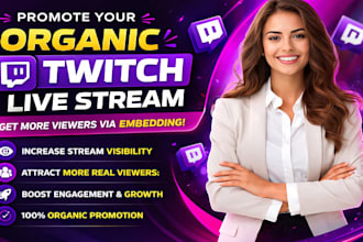 promote your twitch live stream to get more viewers via embedding