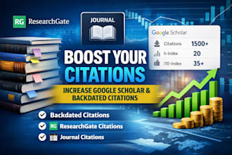 increase google scholar citations, backdated citation with researchgate, journa