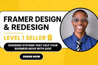 design and redesign you framer website and fix framer website bugs
