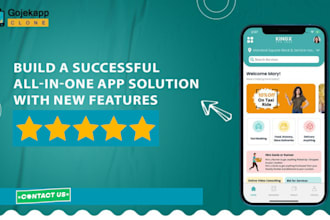 develop a ready to deploy gojek clone app, taxi booking, and service marketplace