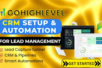 setup gohighlevel CRM and pipeline for lead management