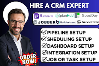 setup jobber crm kanbanchi planhub buildertrend goodday taskade servicetitan