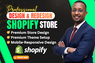 build, design or redesign shopify store for your brand