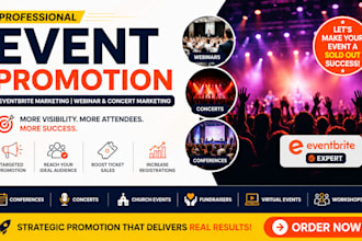 boost event promotion, webinar, concert promotion to targeted audience