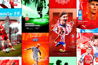 design football posters for matchdays and sporting events