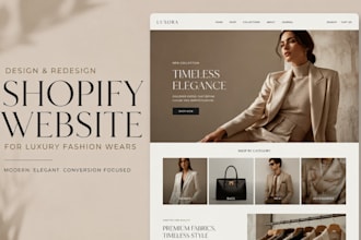 design shopify website for luxury fashion wears