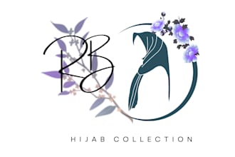 design a luxury signature hijab and fashion collection logo