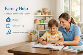 provide reliable and experienced family help childcare and household support