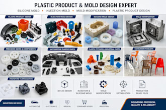 do silicone mold, injection mold, mold modification and plastic product design